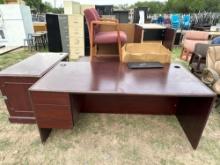 Wooden Desks and Chair