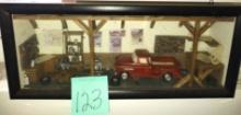 SHADOW BOX RED TRUCK WALL ART - PICK UP ONLY