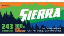 Sierra A156102 Outdoor Master 243 Win 100 gr Jacket Hollow Point Sport Master 20 Per Box