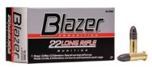 CCI 0021 Blazer High Velocity 22 LR 40 gr 1235 fps Lead Round Nose LRN 50 Bx