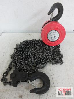 King 0795-023 Heavy Duty 1/4" 2 Ton Chain Hoist w/ Steel Housing...