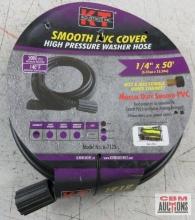 KT Industries 6-7125 1/4" x 50' Smooth PVC Cover High Pressure Washer Hose *DRM