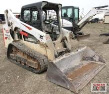 2017 Bobcat T590 Skid Steer Loader, Rubber Track, OROPS, 66hp Diesel, 2,558 Hrs, Foot Controls, Aux