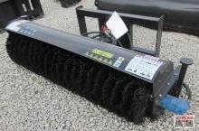 Mower King SSAB72 72" Skid Steer Angle Broom Sweeper 10-25 GPM S#801F *1