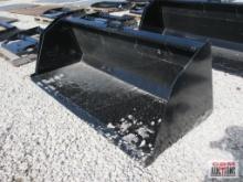 84" Skid Steer High Capacity Snow / Litter / Mulch Smooth Bucket Weighs #534 *2