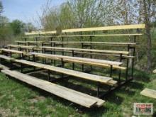 Elevated Seating Bleachers, Heavy Steel Frame With Wooden Boards