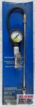 Tire Gauge & Inflator, Shock Resistant Rubber Guard, 5 to 160PSI, Dual Foot Air Chuck, 1/4" NPT