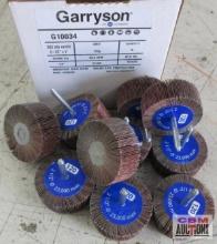 Garryson G10034 2-1/2" x 1", 120 Grit Flap Wheel Discs, 1/4" Shank - Qty: 10