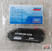 Lincoln 1871 SKF 20-Volt Lithium Ion Rechargeable Battery, 2.5Ah