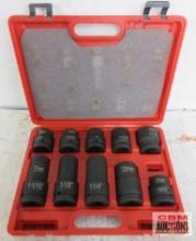 King 0660-1 10pc SAE 1" Drive Impact Socket Set (15/16" to 1-1/4") w/ Molded Storage Case...