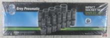 Grey Pneumatic 1212UD 12pc 3/8" Drive Deep Length Fractional Universal Socket Set (5/16" to 1") w/