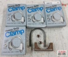 08010 Heavy Duty Exhaust Clamp 3", Flatback Style w/ 3/8" U-Bolt