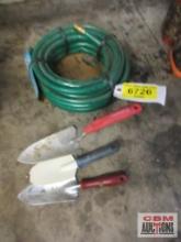 50' Garden Hose & Hand Shovels