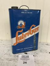 Lubri-Gas one gallon advertising can with CAMEL logo