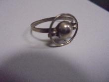 Ladies Sterling Silver & Hematite Ring