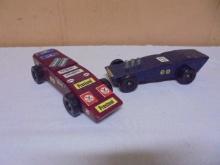 2 Vintage Wood Soap Box Derby Cars