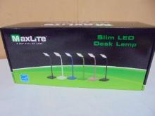 Brand New Maxlite Black Slim LED Desk Lamp