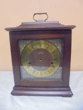 German Welby Wood Case Balance Wheel Clock
