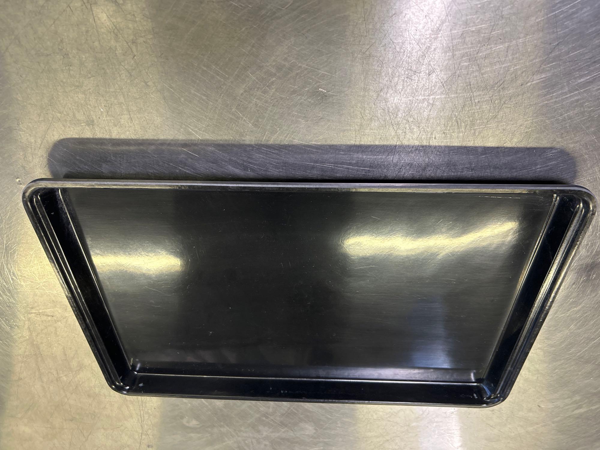 12 in. x 18 in. Black Fiberglass Food Trays