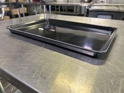 12 in. x 18 in. Black Fiberglass Food Trays