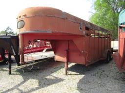 1994 16FT CORNPRO GOOSENECK STOCK TRAILER - NO TITLE