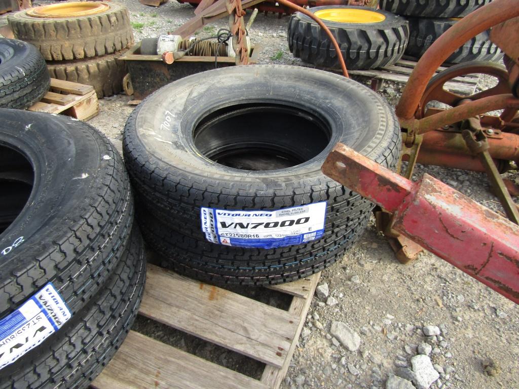 (2) NEW 235/80R16 RADIAL TRAILER TIRES