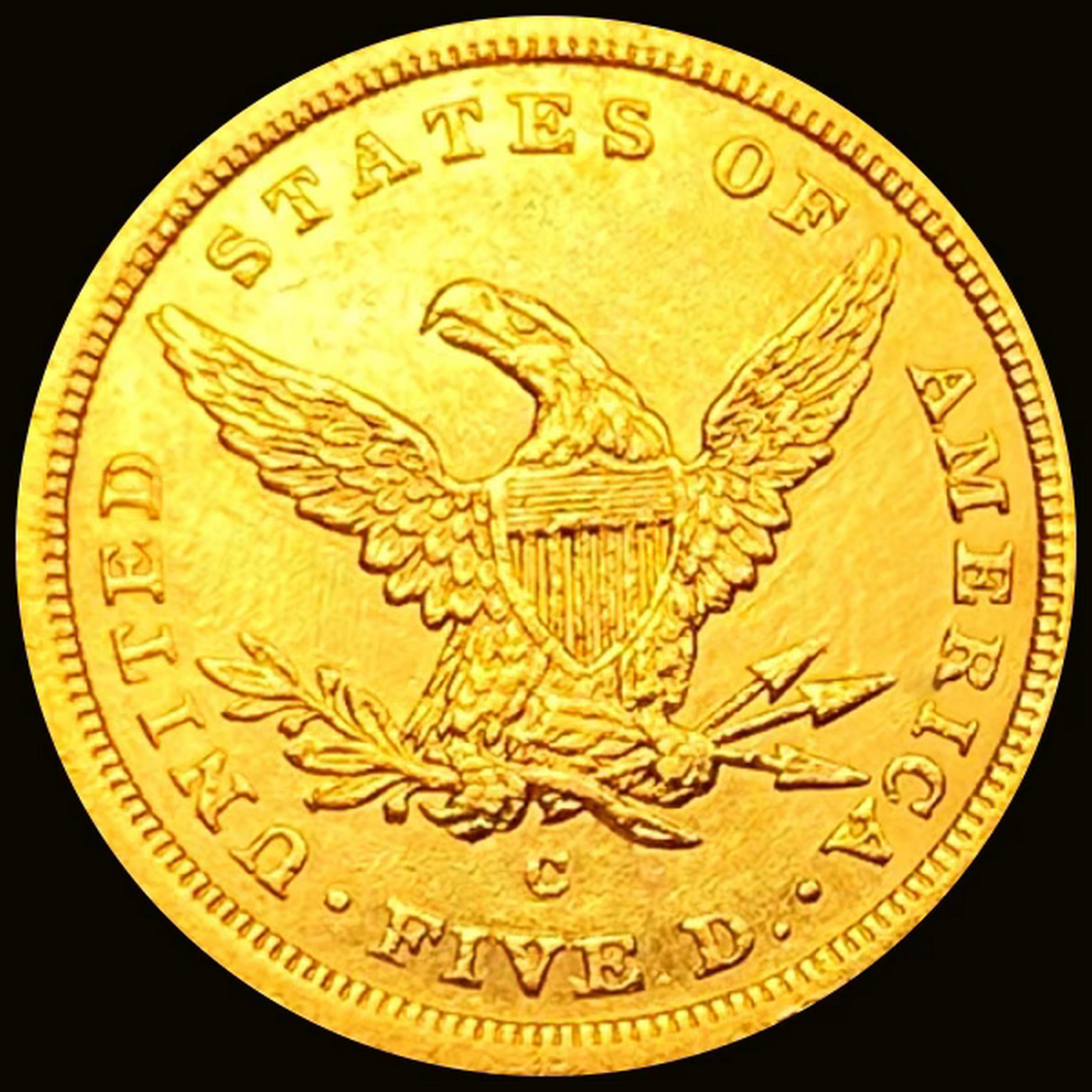 1842-C $5 Gold Half Eagle CHOICE BU