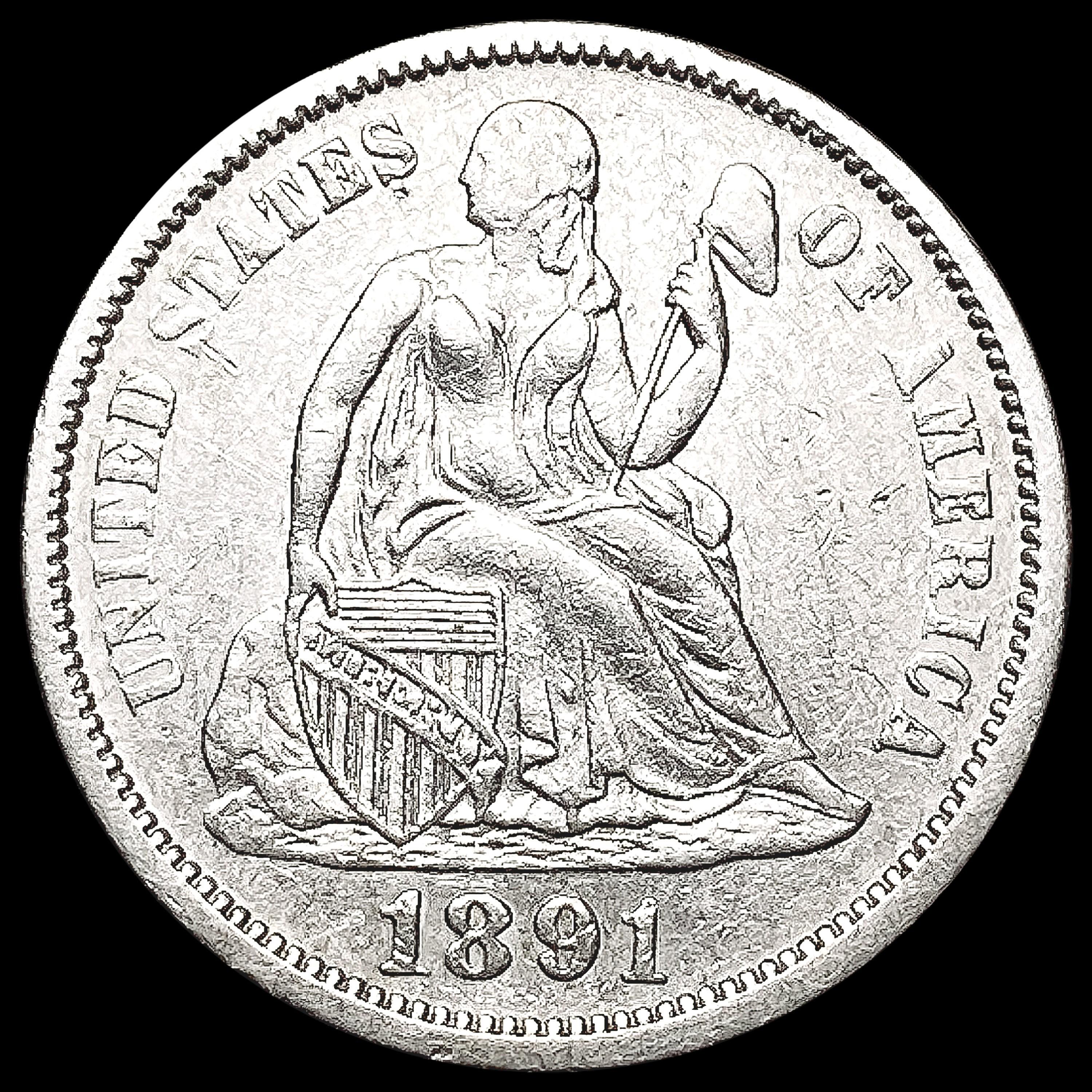 1891 Seated Liberty Dime UNCIRCULATED