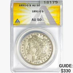 1891-O Morgan Silver Dollar ANACS AU50