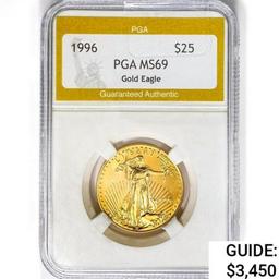 1996 $25 1/2oz. American Gold Eagle PGA MS69