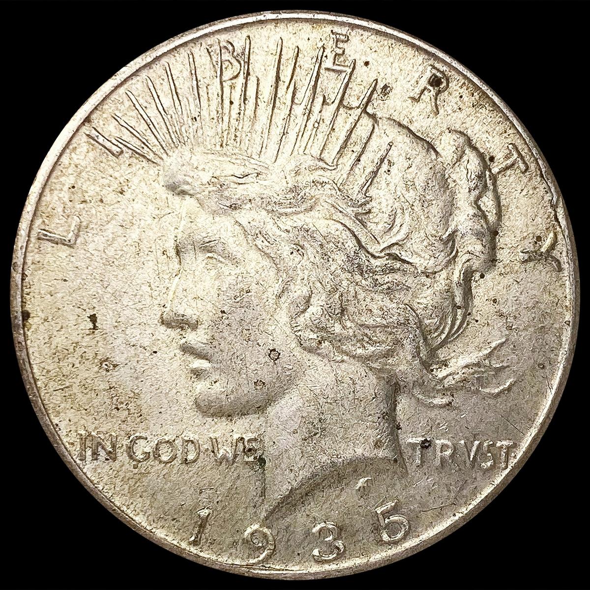 1935 Silver Peace Dollar CLOSELY UNCIRCULATED