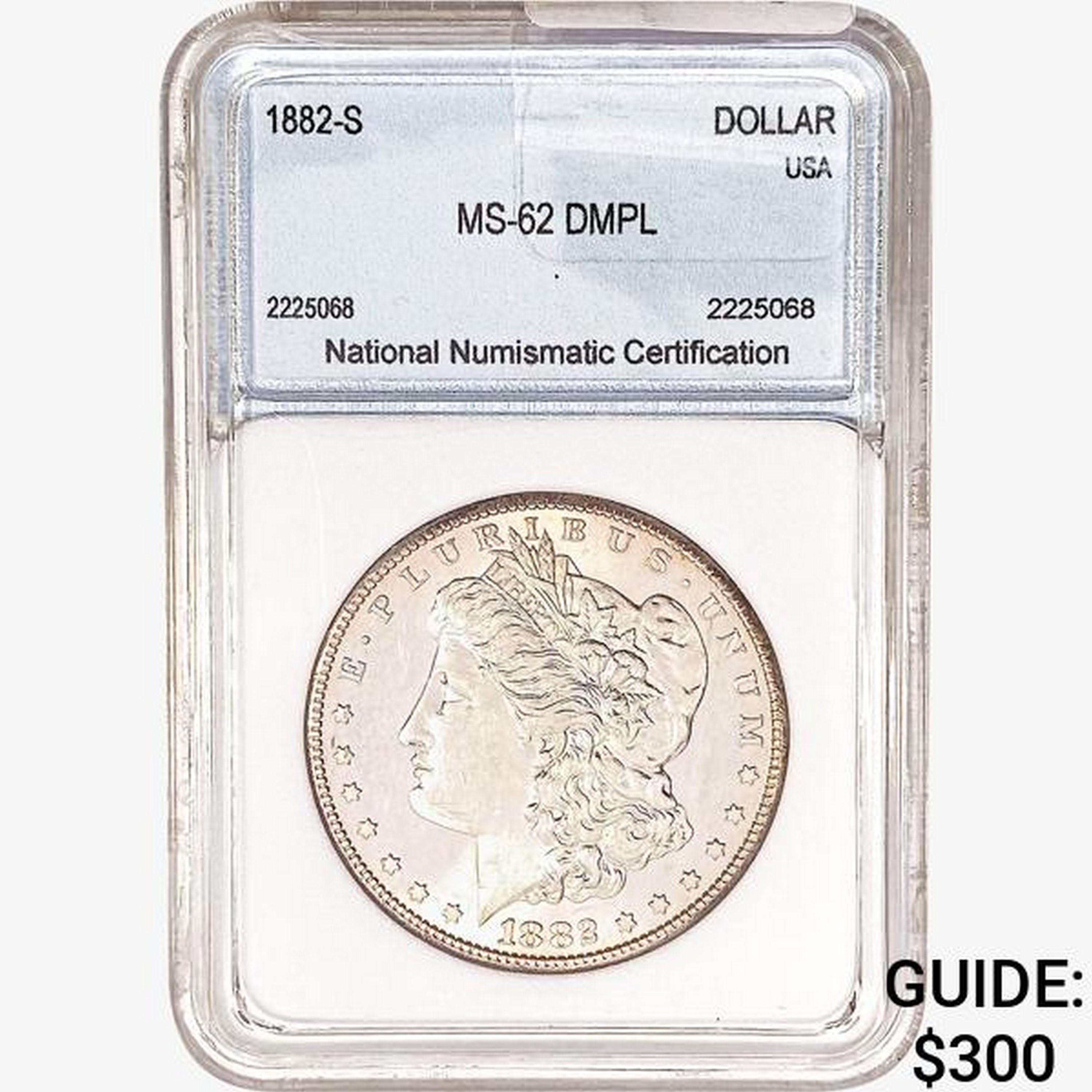 1882-S Morgan Silver Dollar NNC MS62 DMPL