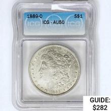 1889-O Morgan Silver Dollar ICG AU50