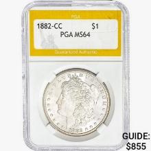 1882-CC Morgan Silver Dollar PGA MS64