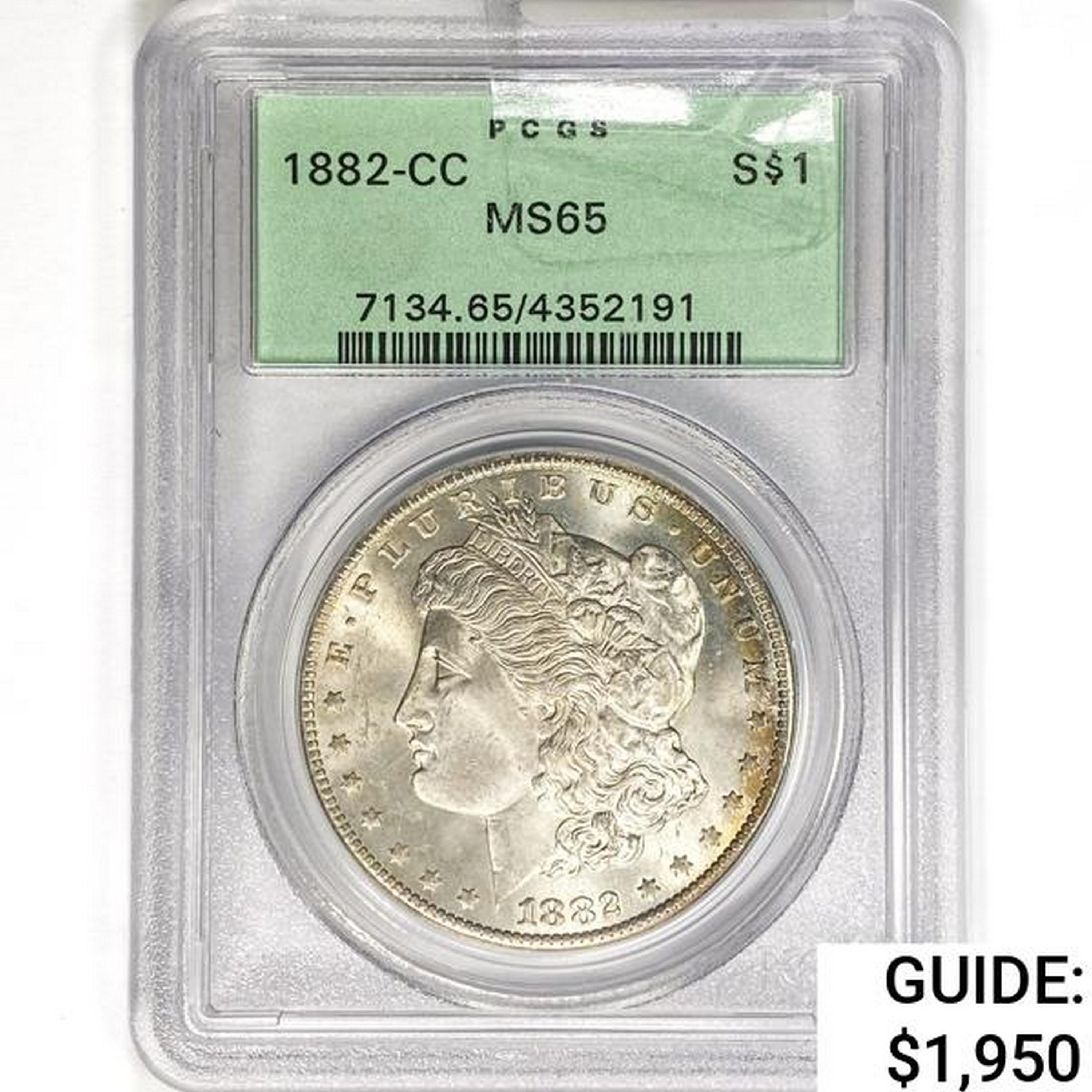 1882-CC Morgan Silver Dollar PCGS MS65