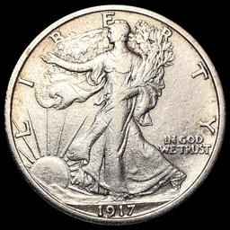 1917-S Walking Liberty Half Dollar CLOSELY UNCIRCU