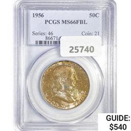 1956 Franklin Half Dollar PCGS MS66 FBL