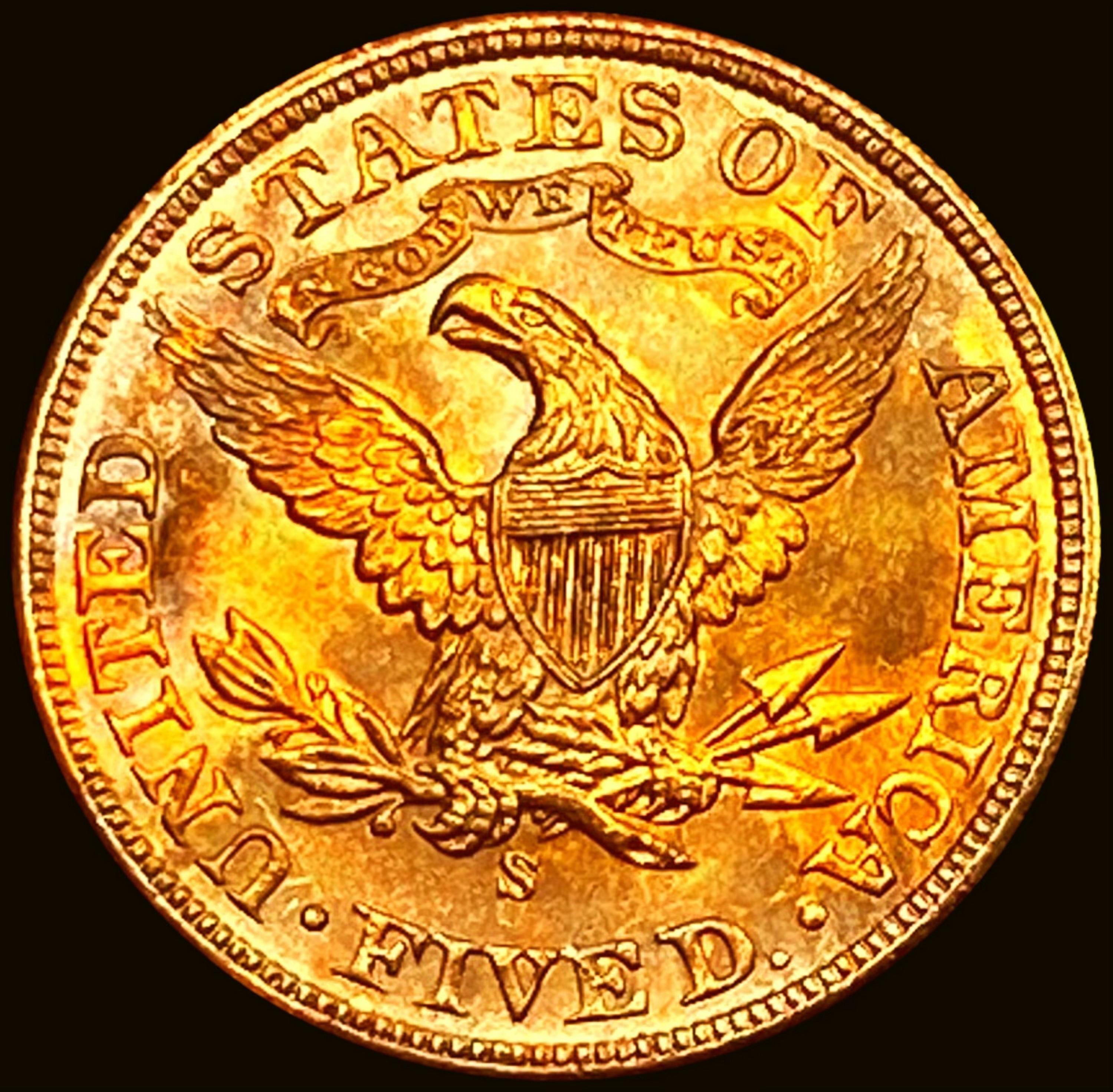 1901-S $5 Gold Half Eagle GEM BU +