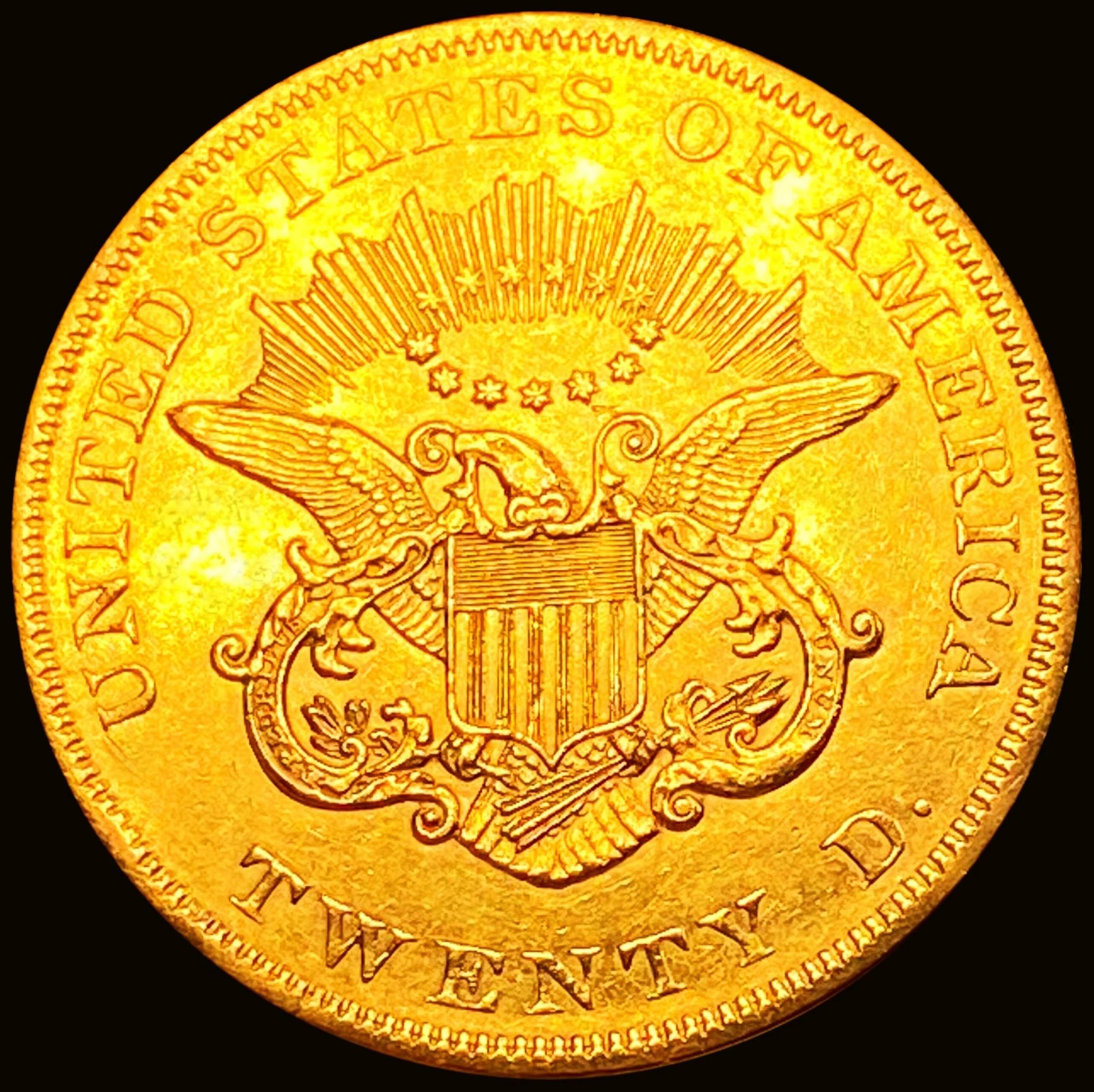 1859 $20 Gold Double Eagle UNCIRCULATED