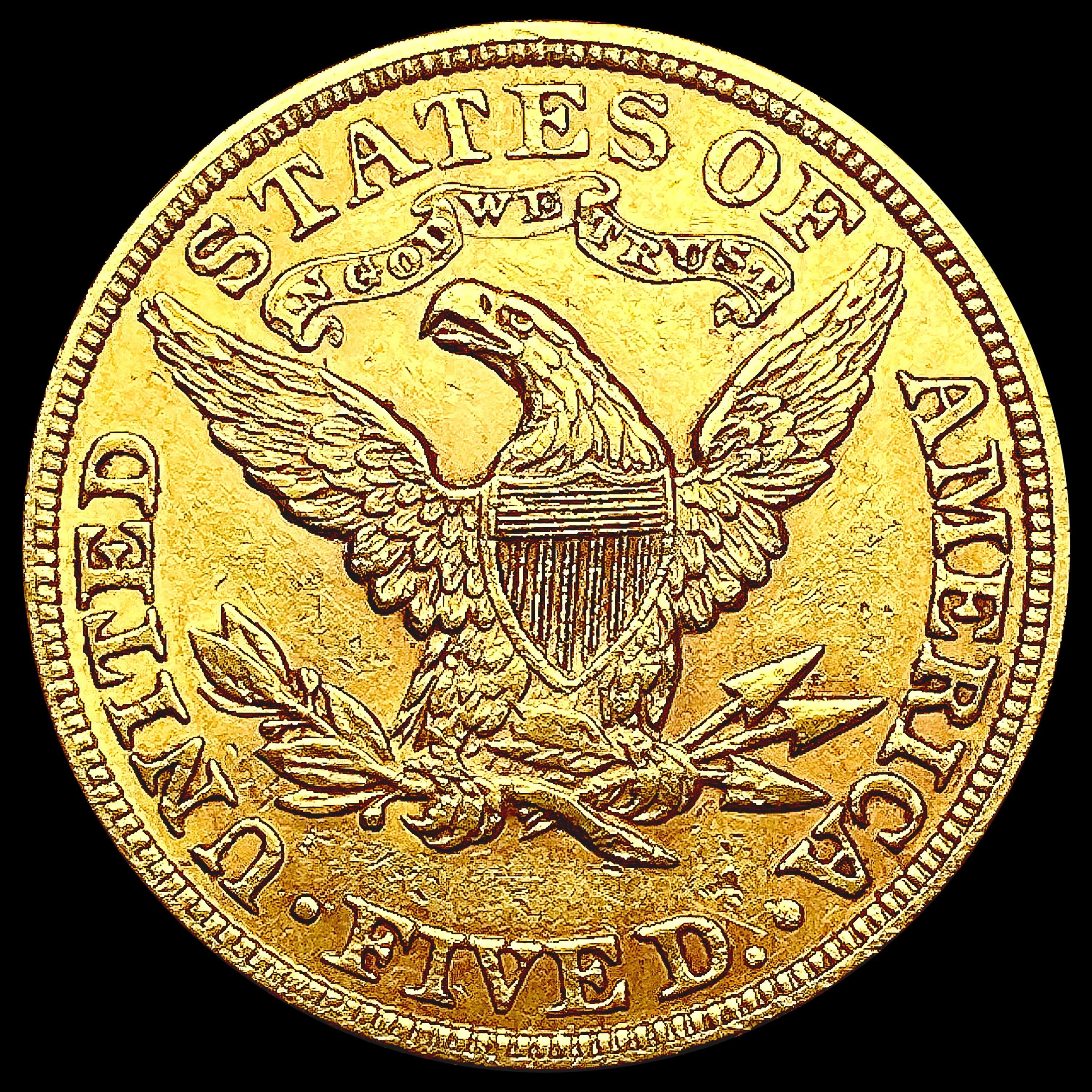 1881 $5 Gold Half Eagle CLOSELY UNCIRCULATED