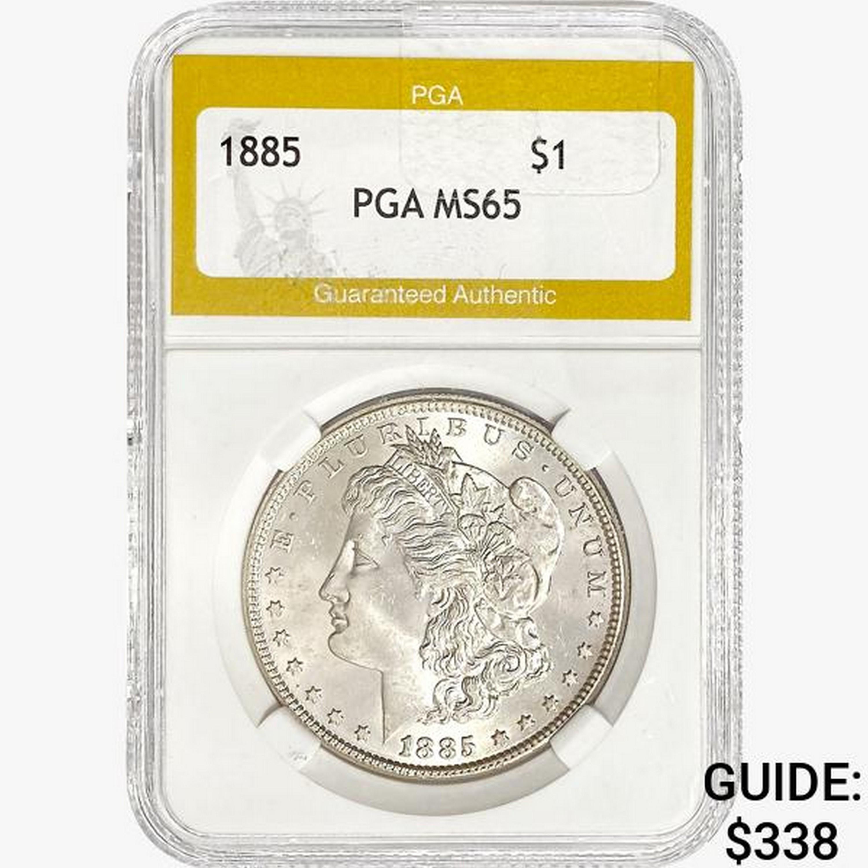 1885 Morgan Silver Dollar PGA MS65