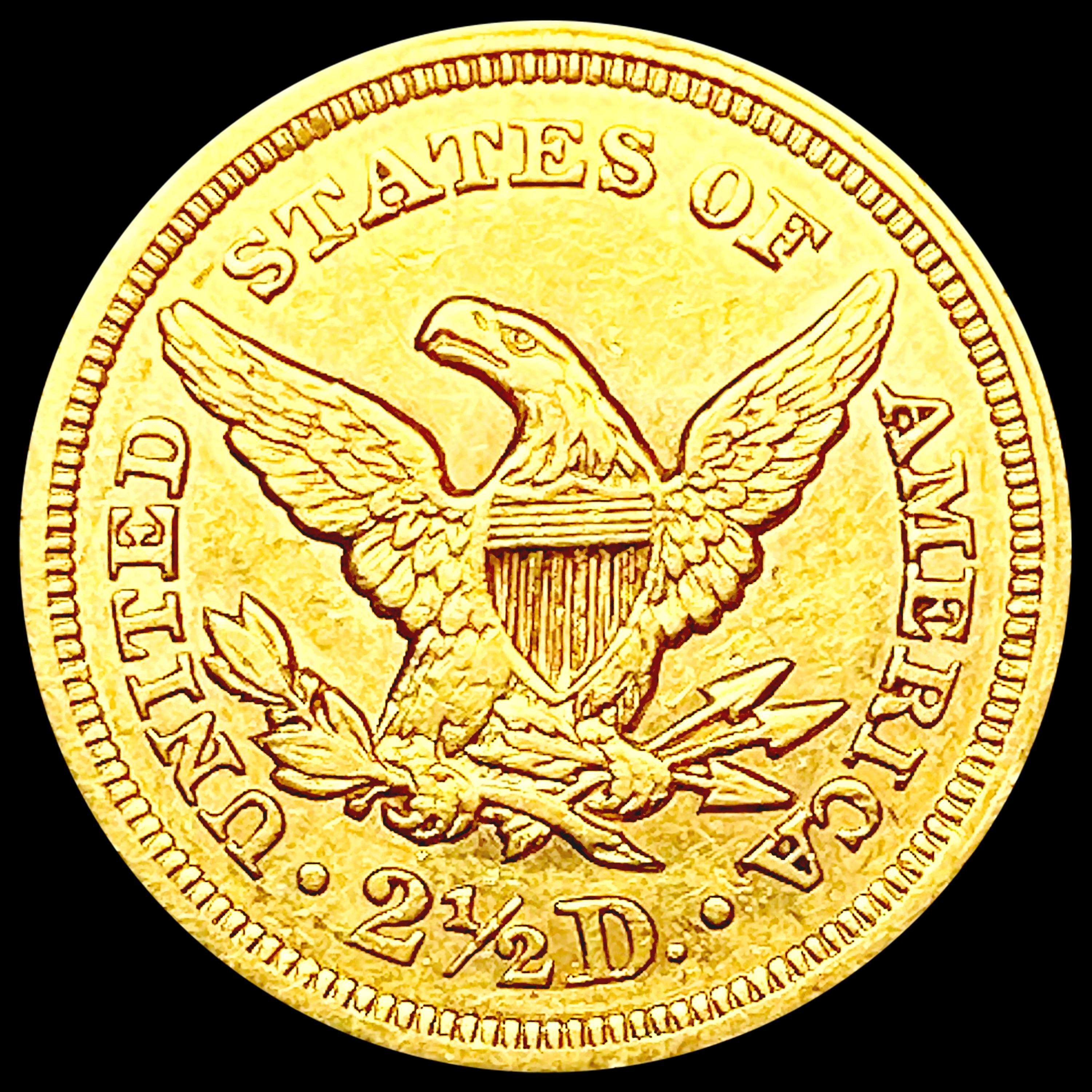 1857 $2.50 Gold Quarter Eagle CHOICE AU