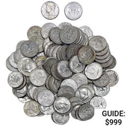 1966-1969 40% Silver Kennedy Half Dollars [111 Coi