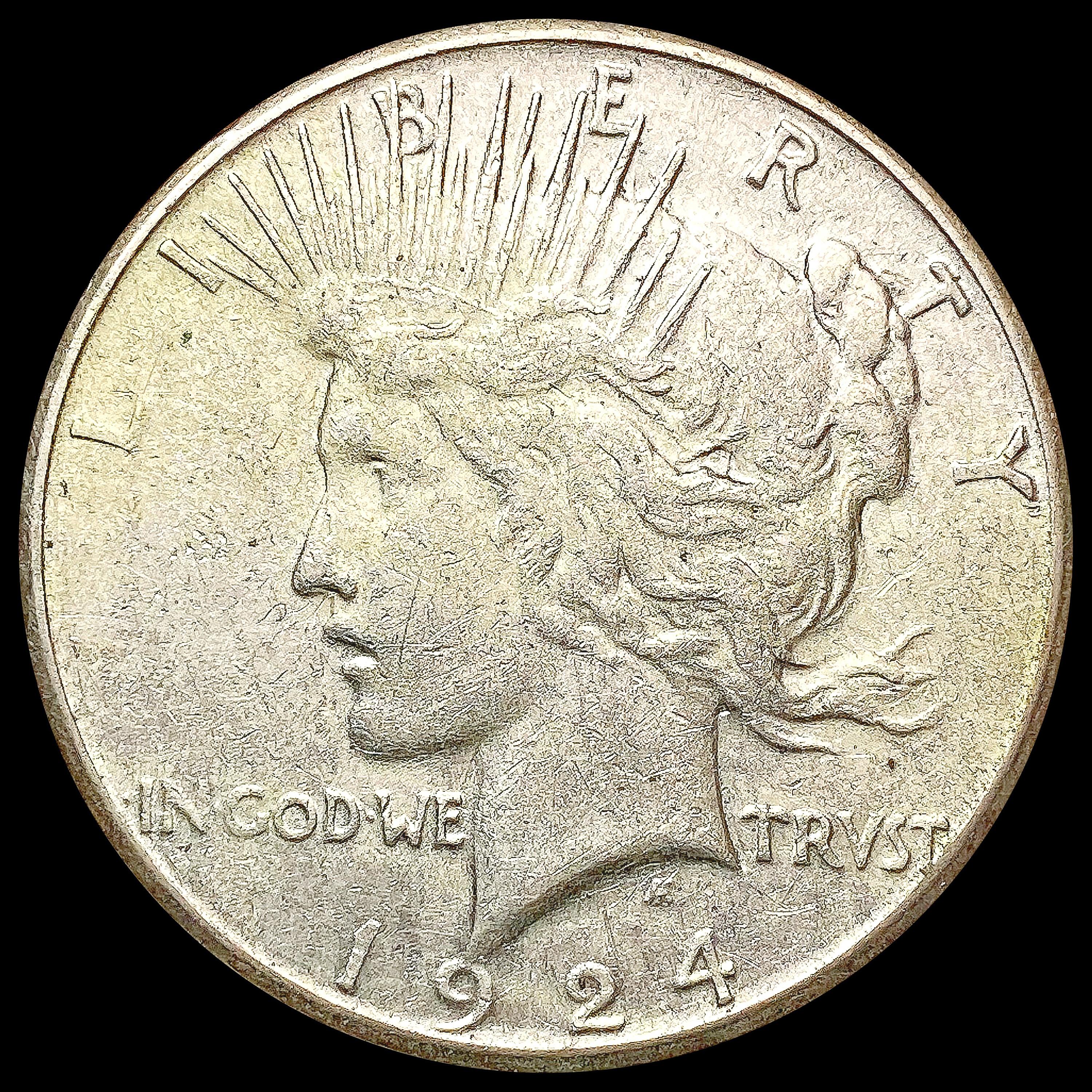 1924-S Silver Peace Dollar CLOSELY UNCIRCULATED