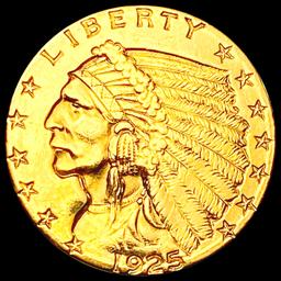 1925-D $2.50 Gold Quarter Eagle CHOICE AU