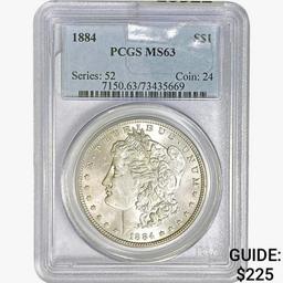 1884 Morgan Silver Dollar PCGS MS63