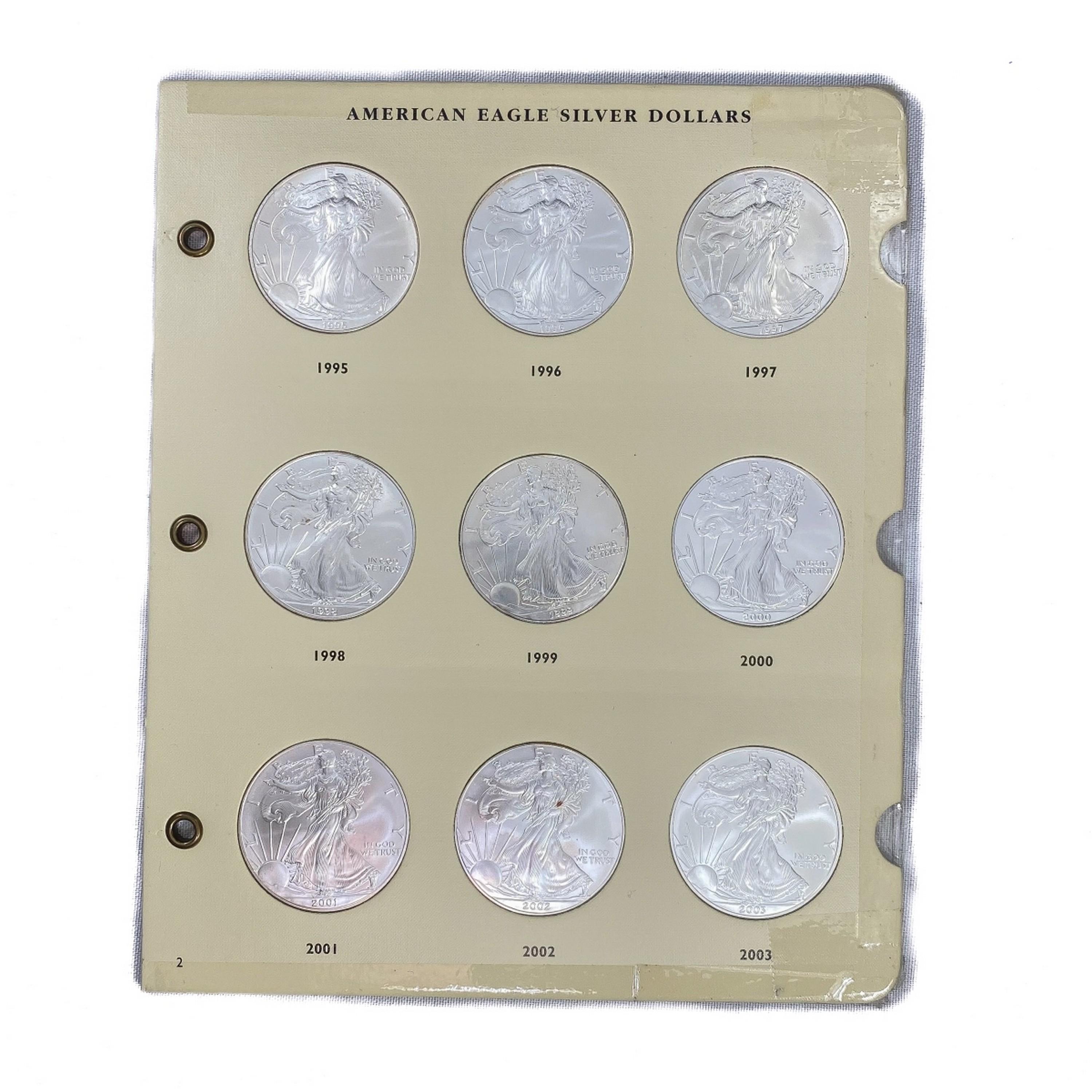 1986-2015 American 1oz Silver Eagle Book (35 Coins