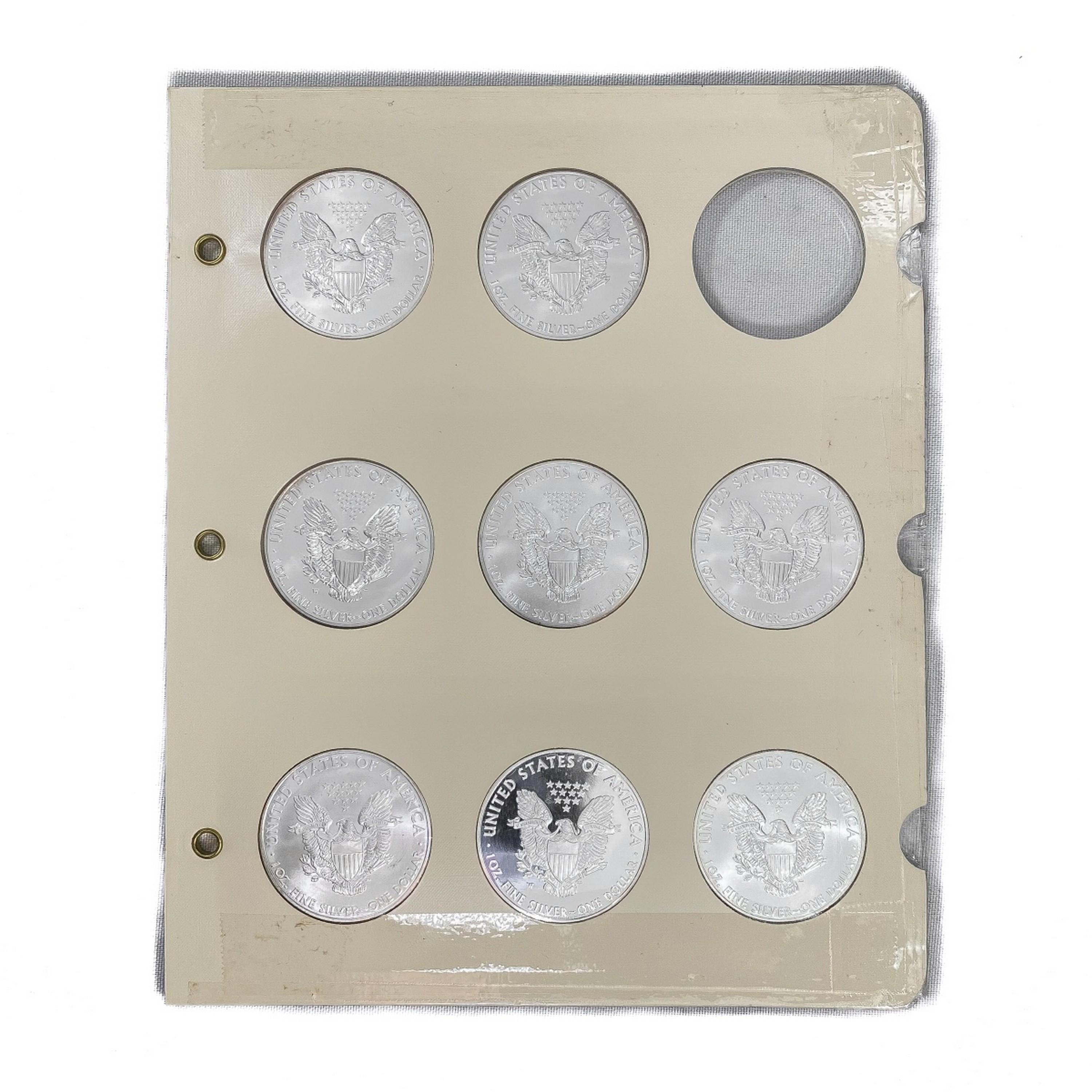 1986-2015 American 1oz Silver Eagle Book (35 Coins
