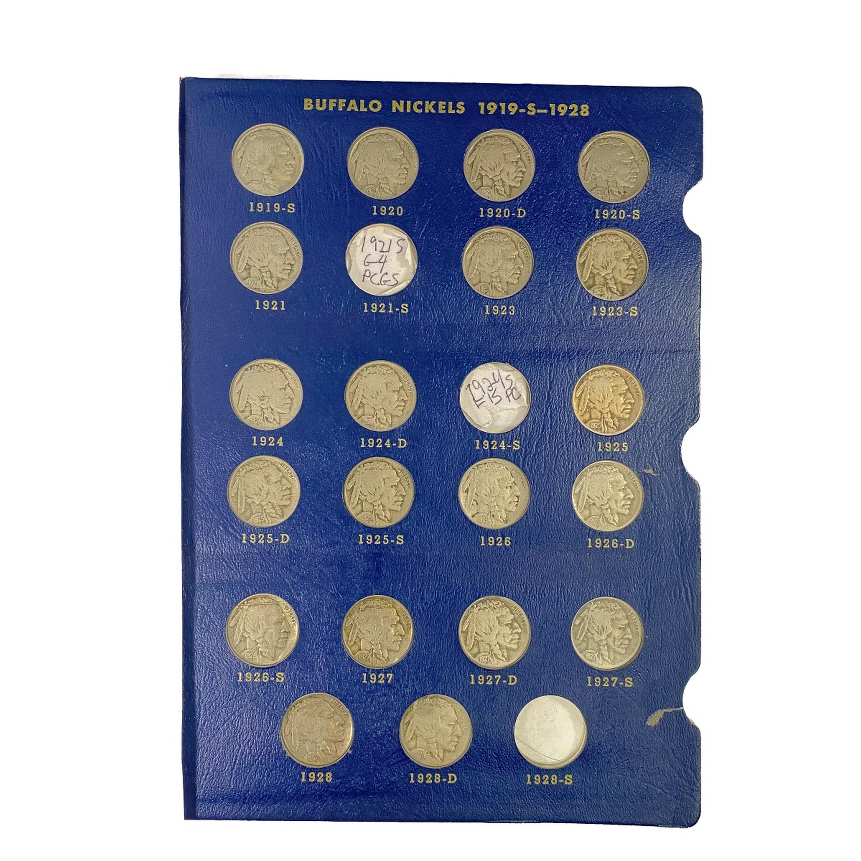 1913-1938 Buffalo Nickel Book (66 Coins)