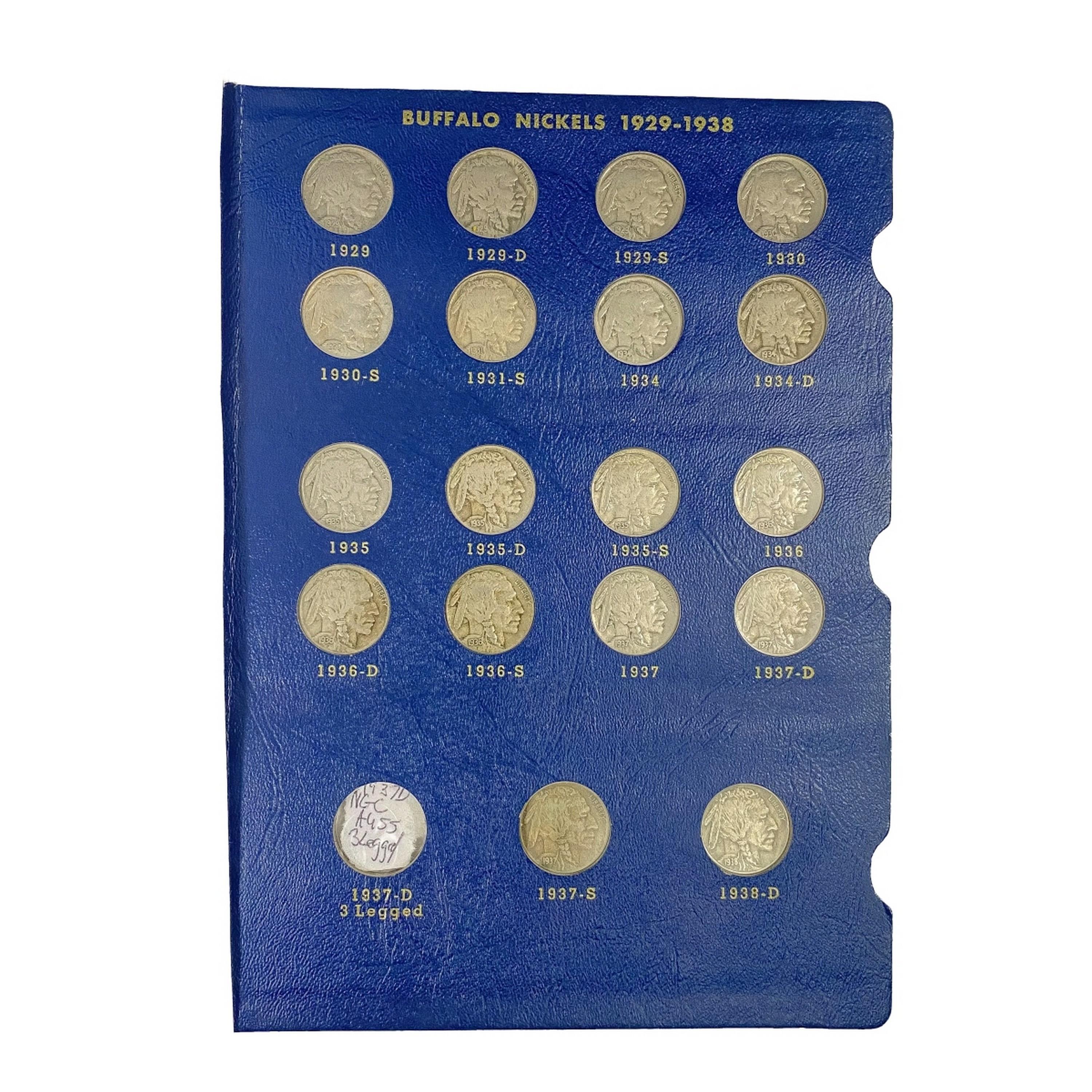 1913-1938 Buffalo Nickel Book (66 Coins)